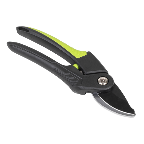 Bypass Secateurs with Soft Grip Handle, 3-Stage Safety Lock & Carbon Steel Blade, 220mm - SE-GTSG004