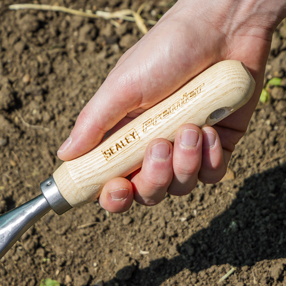 Premier Leaf Hand Rake with Ash Handle & Stainless Steel Tines - SE-GTWH001