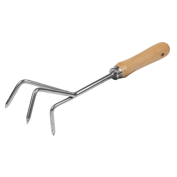 Premier Cultivator with Short Ash Handle & Stainless Steel Tines - SE-GTWH005
