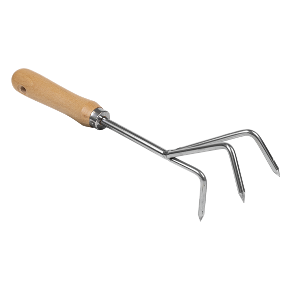 Premier Cultivator with Short Ash Handle & Stainless Steel Tines - SE-GTWH005