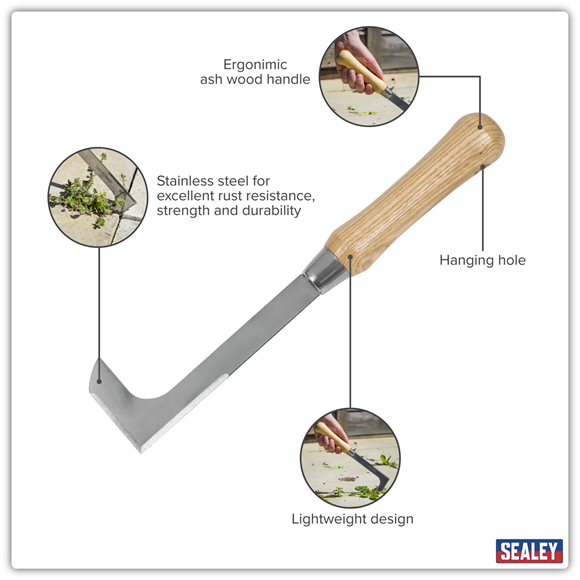 Premier Weeding Knife with Ash Handle & Stainless Steel Blade - SE-GTWH009