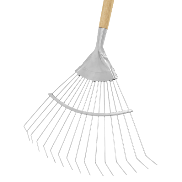 Premier Lawn Rake with Long Ash Handle & Stainless Steel Tines - SE-GTWH010