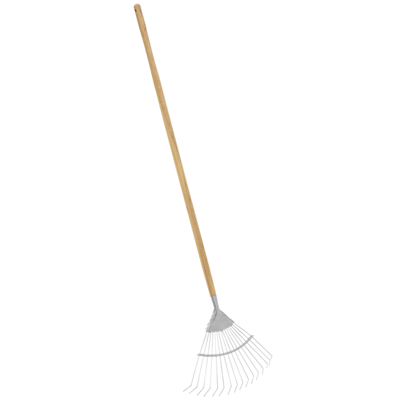 Premier Lawn Rake with Long Ash Handle & Stainless Steel Tines - SE-GTWH010