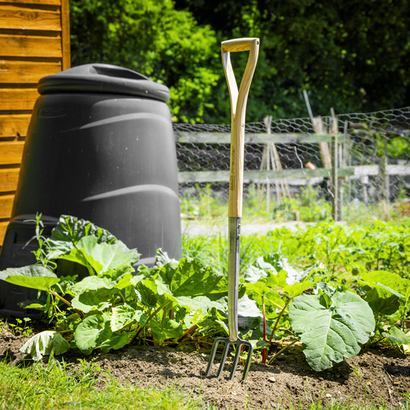 Premier Digging Fork with Ash Handle & Stainless Steel Tines - SE-GTWH016