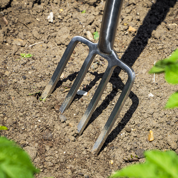 Premier Digging Fork with Ash Handle & Stainless Steel Tines - SE-GTWH016