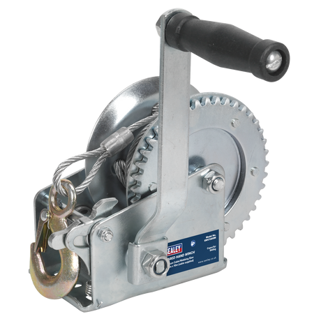 Geared Hand Winch 540kg Capacity with Cable - GWC1200M - Farming Parts