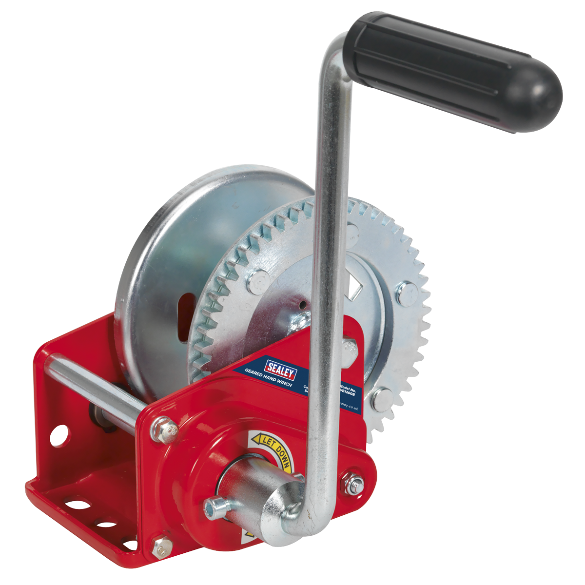 Geared Hand Winch with Brake 540kg Capacity - GWE1200B - Farming Parts