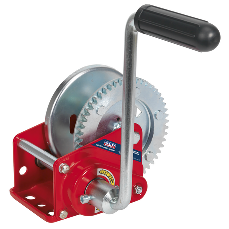 Geared Hand Winch with Brake 540kg Capacity - GWE1200B - Farming Parts