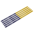 Five Sealey Hacksaw Blades, 300mm HSS Bi-Metal 24tpi Pack of 5 (HSB0524), designed for superior performance across a wide range of materials.