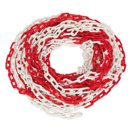 Safety Chain Red/White 25m x 6mm - HSC25M - Farming Parts