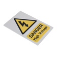 High Voltage Warning Sign 200 x 300mm - HVSA4 - Farming Parts