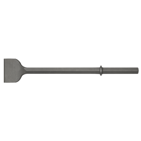 The Sealey Extra-Wide Chisel 110 x 608mm - 1-1/8" Hex (IE1EWC) features a long, flat rectangular blade and a single raised ring around the shaft, designed to fit Wacker EH22 and Wacker BH22 models.