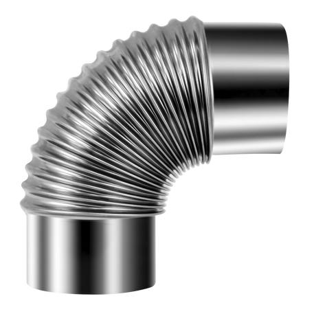 Stainless Steel Exhaust/Flue 90° Bend for IR13/IR16 Ø100mm - IREX3 - Farming Parts