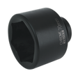 Introducing the Impact Socket 70mm 1"Sq Drive - IS170 by Sealey, a high-quality black chrome molybdenum socket engineered for optimal performance with air impact wrenches.