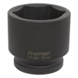 A black 75mm Impact Socket 1"Sq Drive (model IS175) from Sealey, perfect for air impact wrenches.