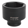 The Sealey Impact Socket 65mm 3/4"Sq Drive - IS3465 is a black Premier CR-MO socket designed for automotive or mechanical use, and is perfectly compatible with air impact wrenches.