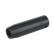 The Sealey Impact Socket 11mm Deep 3/8"Sq Drive - IS3811D is a black, cylindrical deep socket featuring a hexagonal interior, crafted from durable Chrome Vanadium and marked with measurements on its side, making it ideal for use with air impact wrenches.