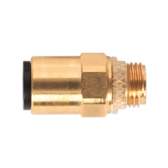 Brass SuperThread Straight Adaptor 6mm x 1/8"BSP Pack of 2 (John Guest Speedfit® - RM010611) - JGBC618 - Farming Parts