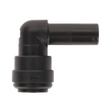 Here's a revised sentence using the given product data:
The Sealey Stem Elbow 12mm (Pack of 5) by John Guest Speedfit® (model PM221212E - JGCET12) is a black plastic elbow pipe connector with a 90-degree angle, perfect for use in pneumatic coupling systems.