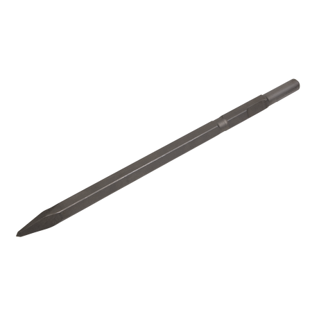 The Sealey Point 450mm - Kango 900 - K2PT features a hexagonal shank and a sharp tip, making it compatible with brands like Makita and Hitachi, and ideal for breaking and chipping hard materials.