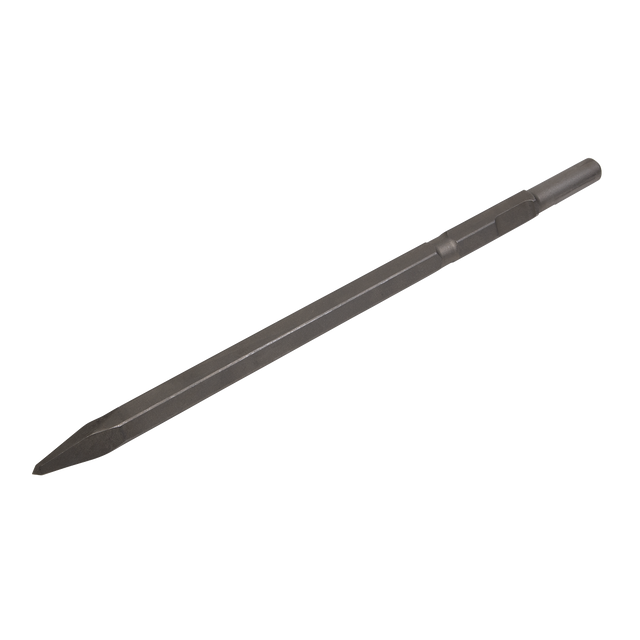 The Sealey Point 450mm - Kango 900 - K2PT features a hexagonal shank and a sharp tip, making it compatible with brands like Makita and Hitachi, and ideal for breaking and chipping hard materials.