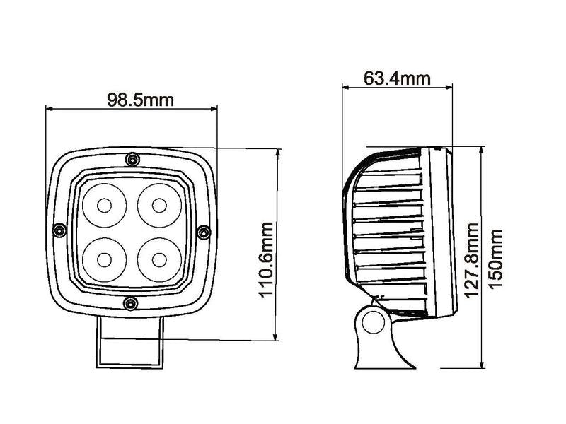 *SPECIAL PRICE* - LED Work Light Class 3 4000 Lumens 10-30V Flood Beam - S.119891