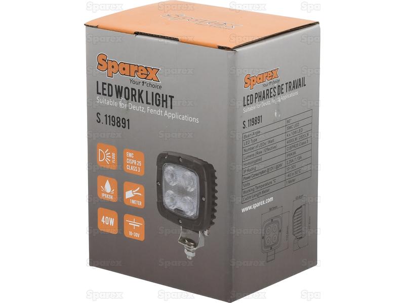 *SPECIAL PRICE* - LED Work Light Class 3 4000 Lumens 10-30V Flood Beam - S.119891