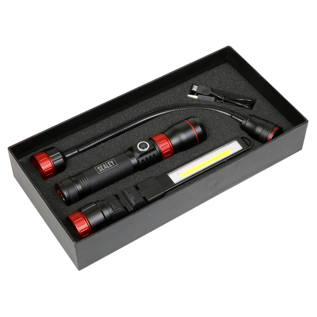 Interchangeable 3-In-1 COB LED Inspection Light Rechargeable - LED0131R - Farming Parts