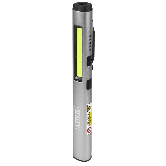 Penlight Torch with UV 5W COB & 3W SMD LED with Laser Pointer Rechargeable - LED450UV - Farming Parts