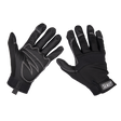 Two black touchscreen gloves with white stitching and a small 'Sealey' logo on the wrist of one glove, displayed with palms and backs visible. The anti-slip palms ensure precision control in various tasks. The product is the Mechanic's Gloves Light Palm Tactouch - Large (MG798L) by Sealey.