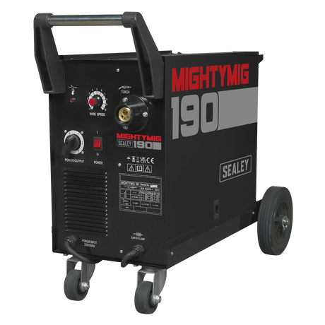 Professional Gas/No-Gas MIG Welder 190A with Euro Torch - MIGHTYMIG190 - Farming Parts
