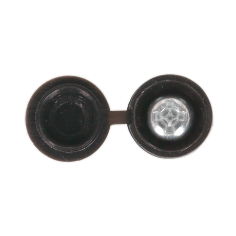 Numberplate Screw & Flip Cap 4.2 x 19mm Black Pack of 50 - NPBK50 - Farming Parts