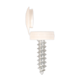 Numberplate Screw with Flip Cap 4.2 x 19mm White Pack of 50 - NPW50 - Farming Parts