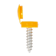 Numberplate Screw with Flip Cap 4.2 x 19mm Yellow Pack of 50 - NPY50 - Farming Parts