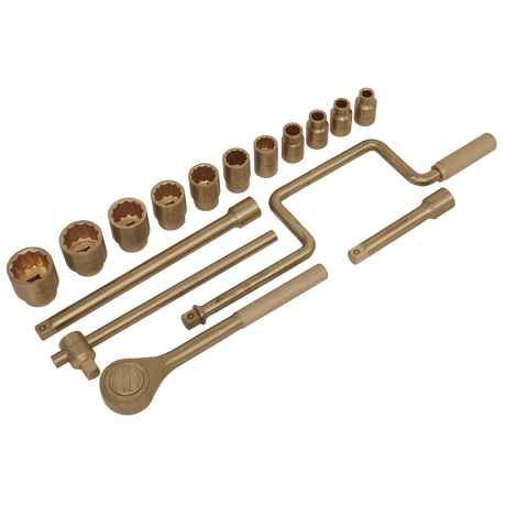 Socket Set 17pc 1/2"Sq Drive - Non-Sparking - NS124 - Farming Parts