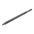 A Sealey Point 610mm - CP9 - P1PT chisel featuring a pointed tip and a hexagonal shaft, specifically compatible with the RK4 power tool series.