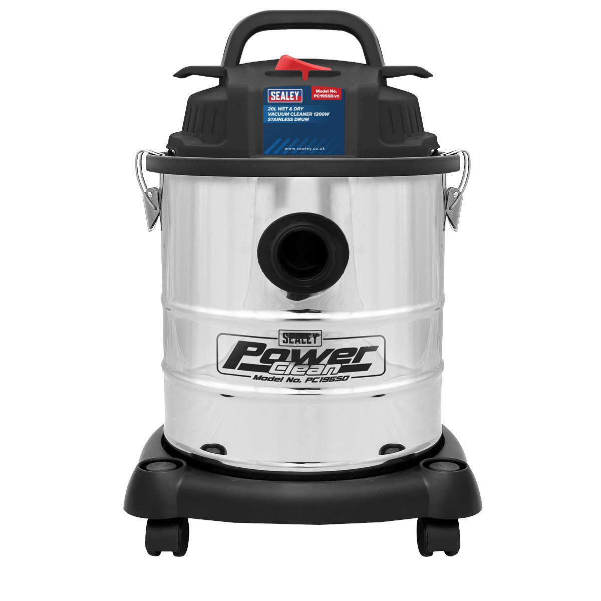 Vacuum Cleaner Wet & Dry 20L 1200W/230V Stainless Drum - PC195SD - Farming Parts