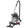 Vacuum Cleaner Industrial Wet & Dry 20L 1250W/230V Stainless Drum - PC200SD - Farming Parts