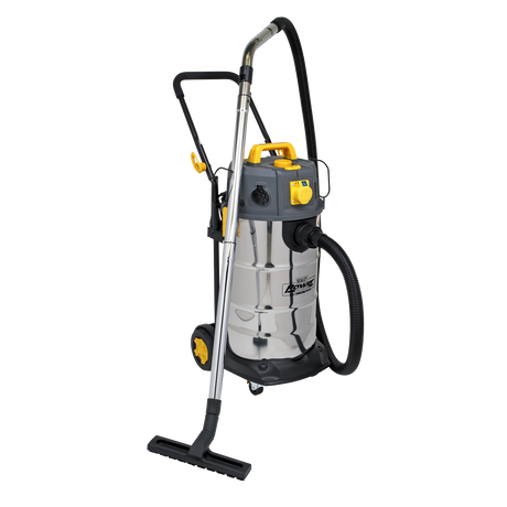 Vacuum Cleaner Industrial Dust-Free Wet/Dry 38L 1100W/110V Stainless Steel Drum M Class Filtration - PC380M110V - Farming Parts