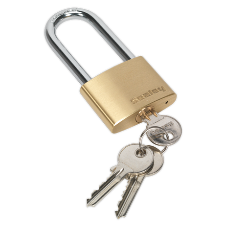 Brass Body Padlock Long Shackle 50mm - PL102L - Farming Parts