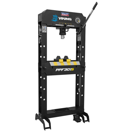 Viking Air/Hydraulic Press 30 Tonne Floor Type with Sliding Ram and Foot Pedal - PPF301S - Farming Parts