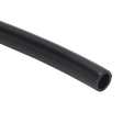 A close-up image of the Sealey Polyethylene Tubing 12mm x 100m Black (John Guest Speedfit® - PE1209100ME) - PT12100, highlighting its smooth surface and open cylindrical end, perfect for use in a pneumatic coupling system.