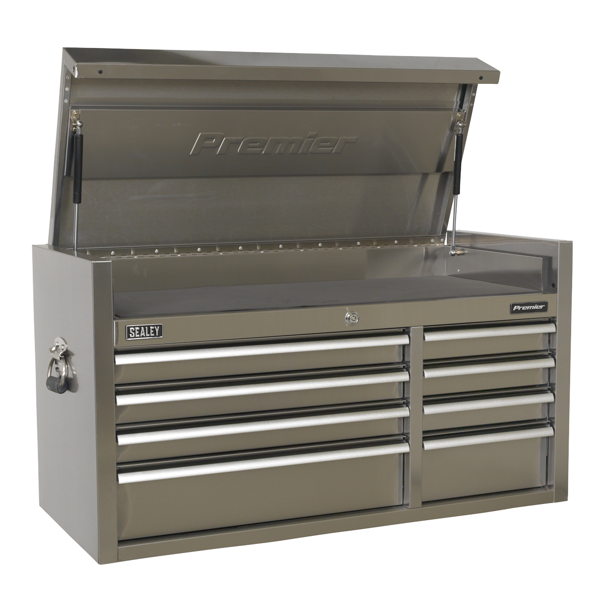 Topchest 8 Drawer 1055mm Stainless Steel Heavy-Duty - PTB104008SS - Farming Parts
