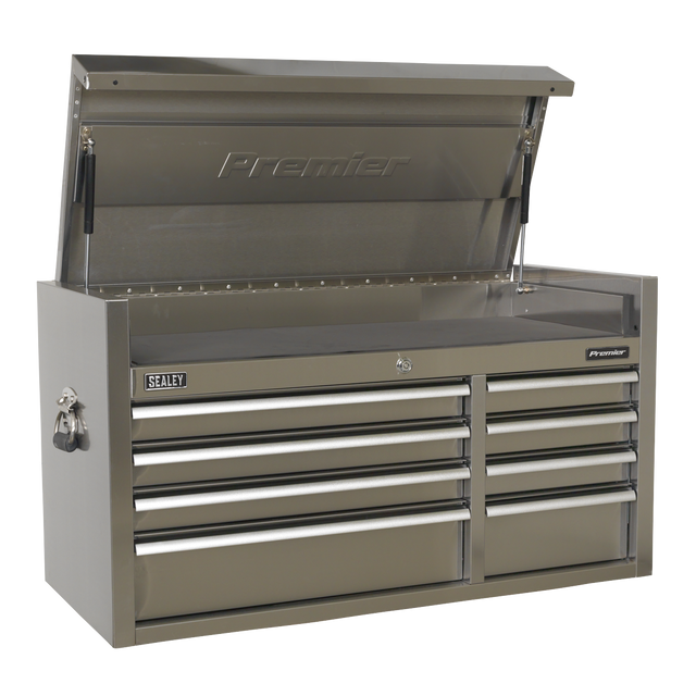 Topchest 8 Drawer 1055mm Stainless Steel Heavy-Duty - PTB104008SS - Farming Parts