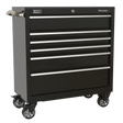 Rollcab 6 Drawer 930mm Heavy-Duty Black - PTB93006 - Farming Parts