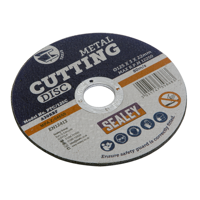 Cutting Disc Ø125 x 3mm 22mm Bore - PTC/125C - Farming Parts