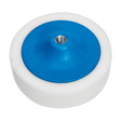A Sealey Buffing & Polishing Foam Head, model PTC/CH/5/8-W, which is a round white and blue premium foam buffing pad with a threaded 5/8" UNC metal insert in the center.