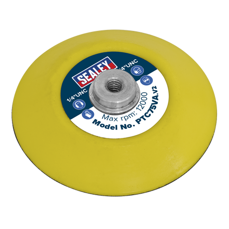 Hook-and-Loop Backing Pad Ø71mm 1/4"UNC - PTC75VA - Farming Parts