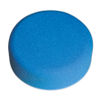 The Sealey Buffing & Polishing Foam Head Hook-and-Loop Ø150 x 50mm Blue/Medium - PTCCHV150B is a round, solid blue polishing head featuring a smooth surface and a slightly raised center.