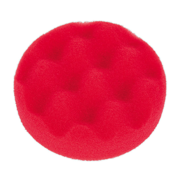 Buffing & Polishing Foam Head Hook-and-Loop Ø80 x 25mm Red/Ultra-Soft - PTCCHW80R - Farming Parts